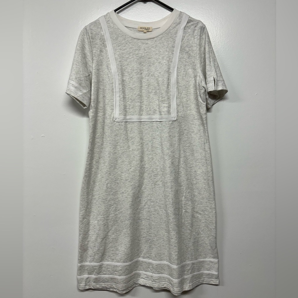 Roolee Mom Gray 100% Cotton Breastfeeding T-shirt Dress Size Large